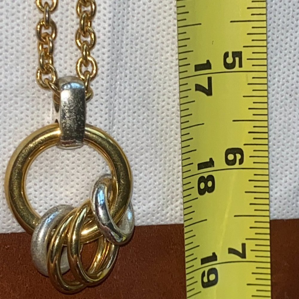 Vintage Liz Claiborne Lci Gold LONG Necklace - Picture 4 of 7
